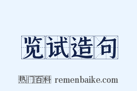 览试造句是什么意思的图片